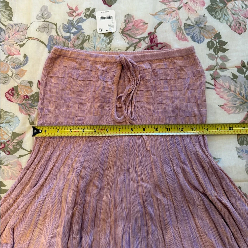 Free People Mauve Strapless Pleated Top - Picture 5 of 10
